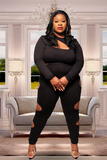 Jewel's Cutout Jumpsuit - Curvy Plus